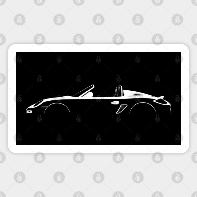 Porsche Boxster Spyder (987) Silhouette Sticker by Car-Silhouettes